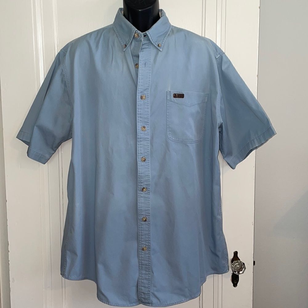 Carhartt light blue cotton short sleeve shirt‎